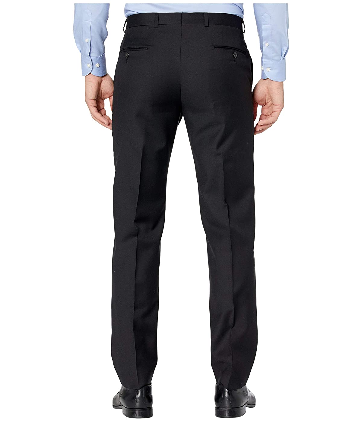 Lauren Ralph Lauren Mens Classic Fit Dress Suit Pants Black Solid 38 x 34