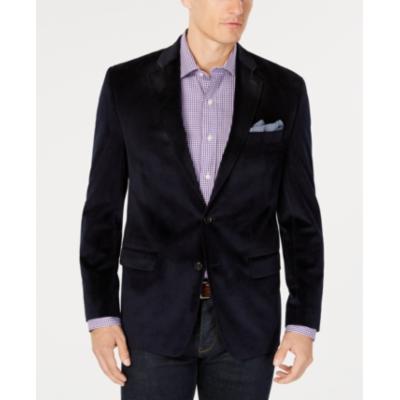 Lauren Ralph Lauren Men's Classic Fit Velvet Sport Coat Navy Blue 38R