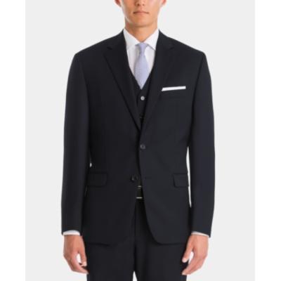 Lauren Ralph Lauren Mens Classic fit Suit Jacket Blazer 56 L Navy Blue Solid Stretch