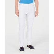 Tommy Hilfiger Mens Modern fit Dress Pants 42 / 32 White Solid Stretch