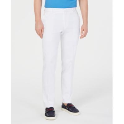 Tommy Hilfiger Mens Modern fit Dress Pants 42 / 32 White Solid Stretch