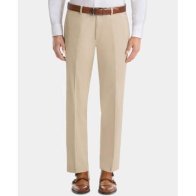 Lauren Ralph Lauren Mens UltraFlex Classic Fit Flat Front Pants Tan 34 x 30