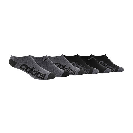 Adidas Men's 6 Pair No Show Socks 6 - 12  Black
