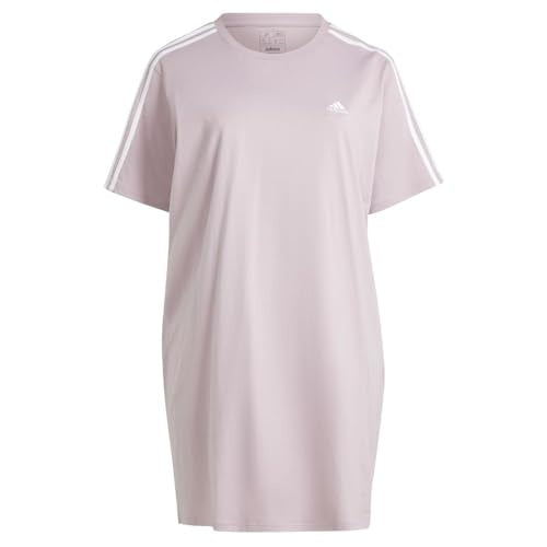 Adidas Womens Regular fit Short Sleeve T-Shirt Dress 3X Pink Solid