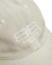 Balenciaga Men's Bb Paris Icon Cap Baseball Hat Medium Off White