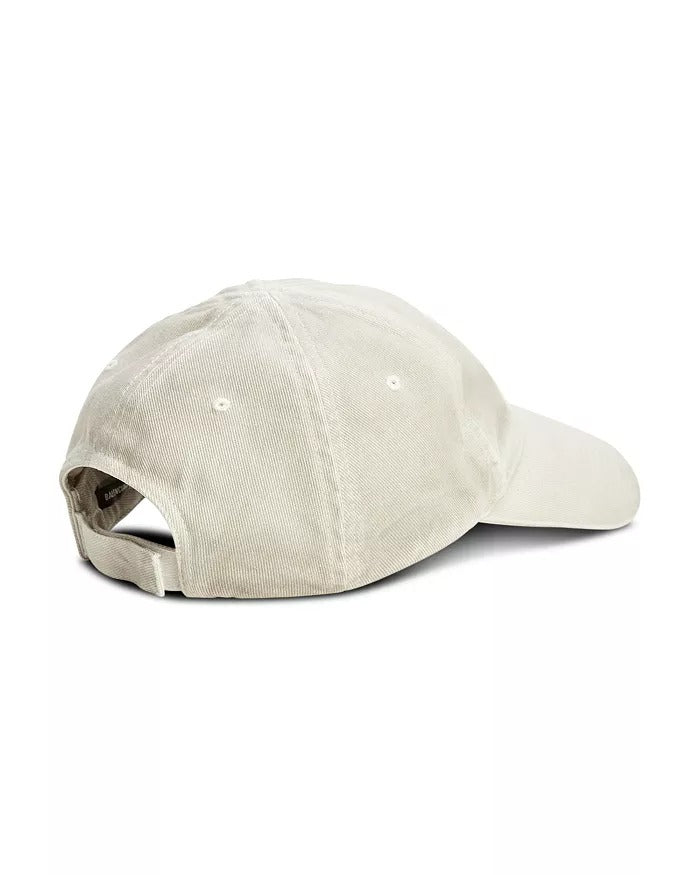 Balenciaga Men's Bb Paris Icon Cap Baseball Hat Medium Off White