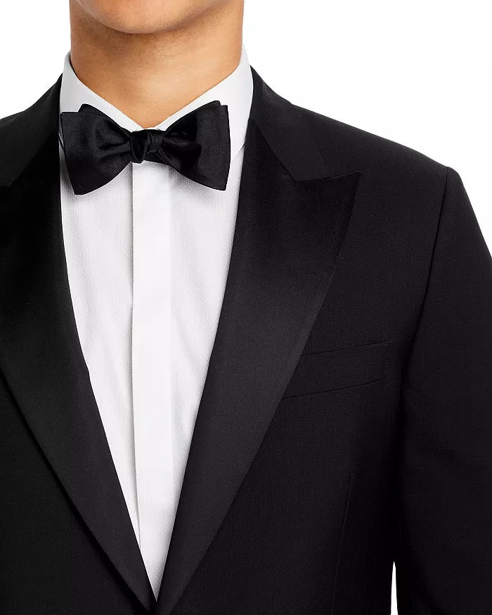 Paul Smith Wool & Mohair Extra Slim Tailored Fit Tuxedo Dinner Jacket 38R Black