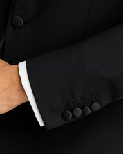 Paul Smith Mens Slim fit 2 Piece Tuxedo Suit 38 S / 32 Waist Black Solid Stretch