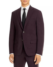 Robert Graham Wool & Mohair Slim Fit Suit Jacket 40R Wine Burgundy Red