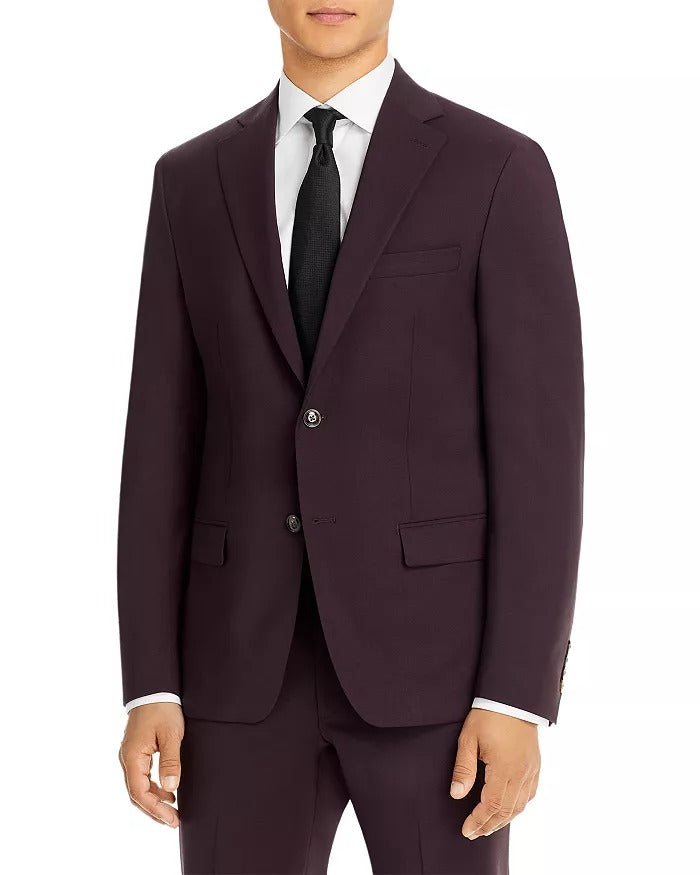 Robert Graham Wool & Mohair Slim Fit Suit Jacket 40R Wine Burgundy Red