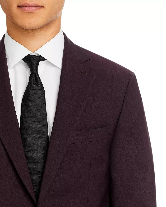 Robert Graham Wool & Mohair Slim Fit Suit Jacket 40R Wine Burgundy Red