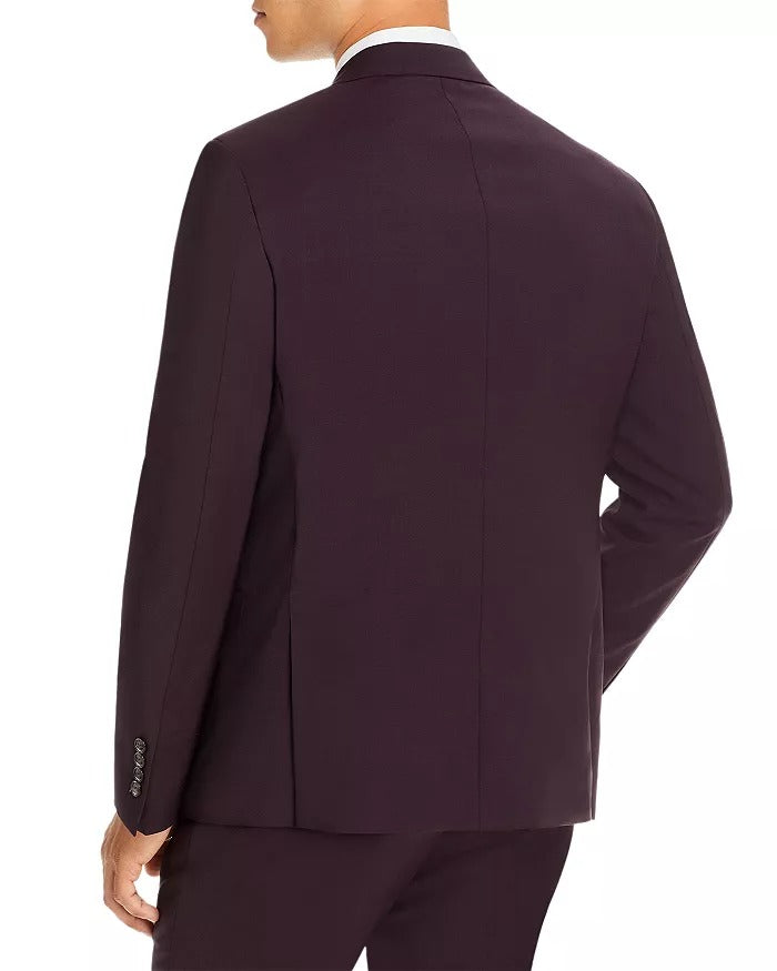 Robert Graham Wool & Mohair Slim Fit Suit Jacket 40R Wine Burgundy Red