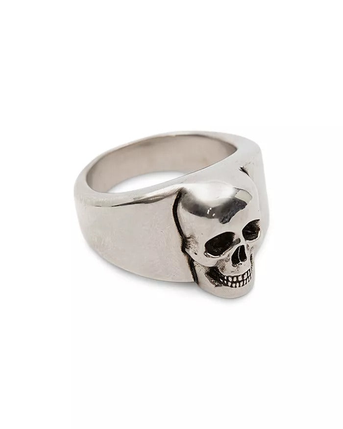 Alexander McQUEEN Skull Signet Ring Silver Brass