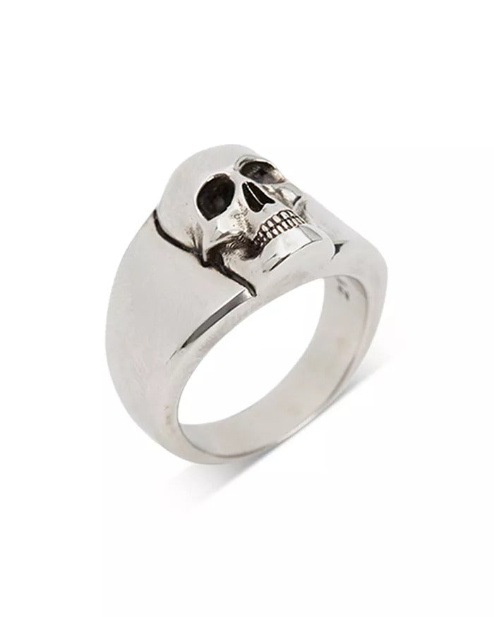 Alexander McQUEEN Skull Signet Ring Silver Brass
