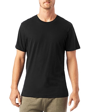 Alternative Apparel Men's Short Sleeve Crewneck T Shirt Black Small