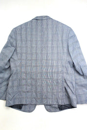 AX Armani Exchange Men's Slim-Fit Plaid Suit Jacket Light Blue 40S