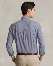 Polo Ralph Lauren Men's Slim Fit Poplin Button Down Shirt Blue White 17.5