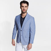 Nautica Mens Modern fit Sport Coat Blazer 40 S Blue Solid Stretch