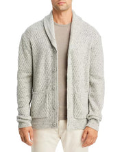 Liverpool Los Angeles Birdseye Cardigan Sweater Medium Light Grey