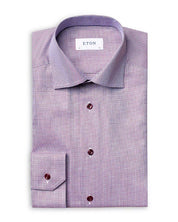 Eton Mens Slim Fit Twill Dress Shirt Size 15 / 38 / Medium Blue Red