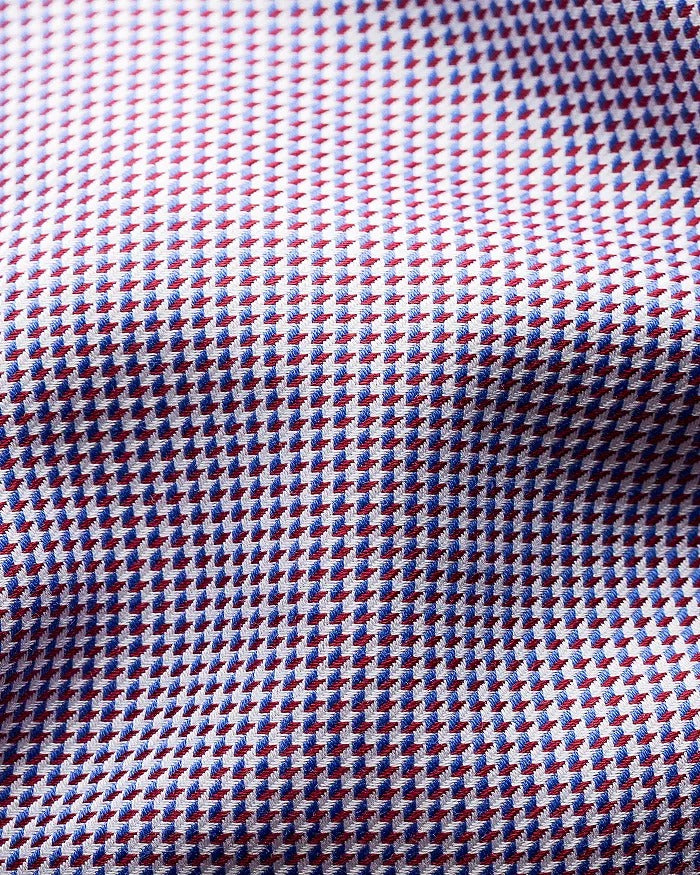 Eton Mens Slim Fit Twill Dress Shirt Size 15 / 38 / Medium Blue Red