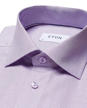 Eton Mens Contemporary Fit Dobby Dress Shirt 15 / 38 Purple