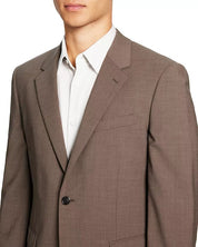Theory Mens Chambers Slim Fit Suit Jacket 38S Brown Wool Stretch