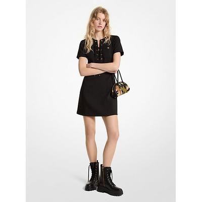 MICHAEL Michael Kors Womens Lace Up Mod Dress Size 8 Black