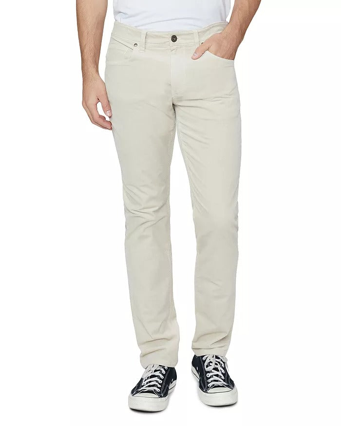 Paige Lennox Mens Slim fit Casual Corduroy Pants 33 / 33 Beige Solid