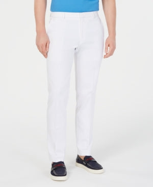 Tommy Hilfiger Mens Modern fit Dress Pants 36 / 30 White Solid