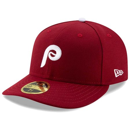 New Era Maroon Phillies 2 on-Field Low Profile 59FIFTY Fitted Hat 7 1/2