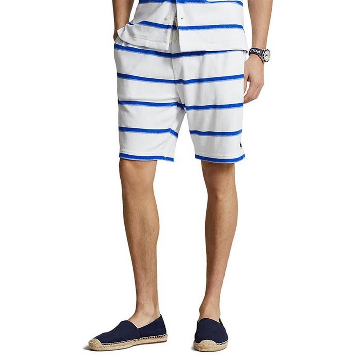 Polo Ralph Lauren Men Regular fit Drawstring Shorts Medium / 7.5 White Striped