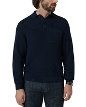 Joe's Jeans Mens Regular fit Collared Quarter Button Casual Sweater Medium Blue