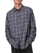 Rag & Bone Mens Long Sleeve Button-Up Shirt XL Grey Check