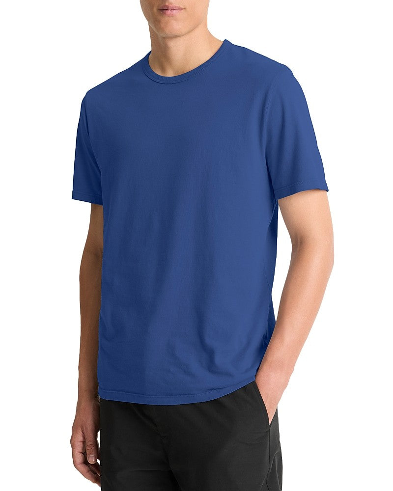 Vince Mens Regular fit Short Sleeve T-Shirt Shirt Medium Blue Solid