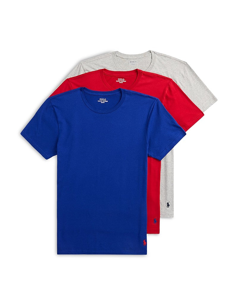 Polo Ralph Lauren Mens 3 Pack T-Shirt Medium Blue Solid