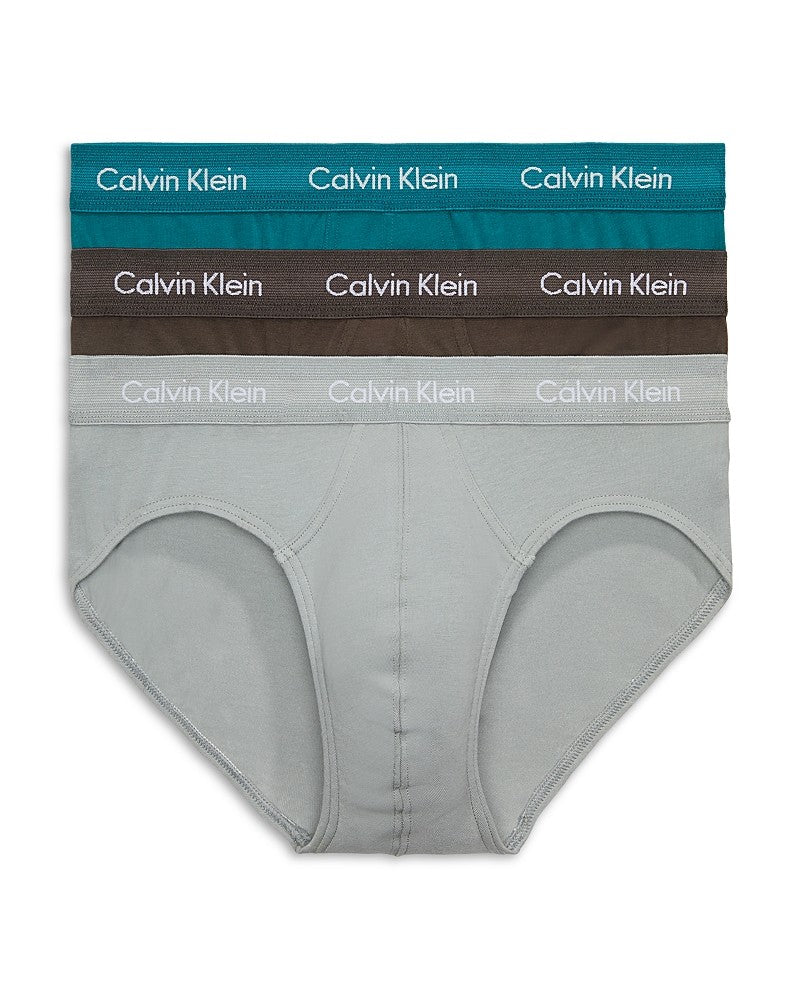 Calvin Klein Mens 3 Pack Classic fit Hip Briefs  Underwear Medium Black Stretch