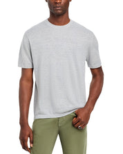 Theory Men's Kolben Linen Blend Short Sleeve Crewneck T Shirt Grey XL