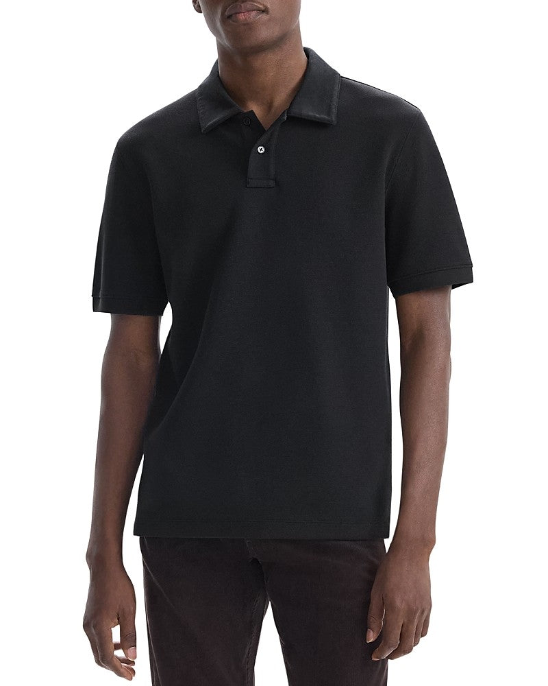 Theory Mens Short Sleeve Polo Shirt Medium Black Solid