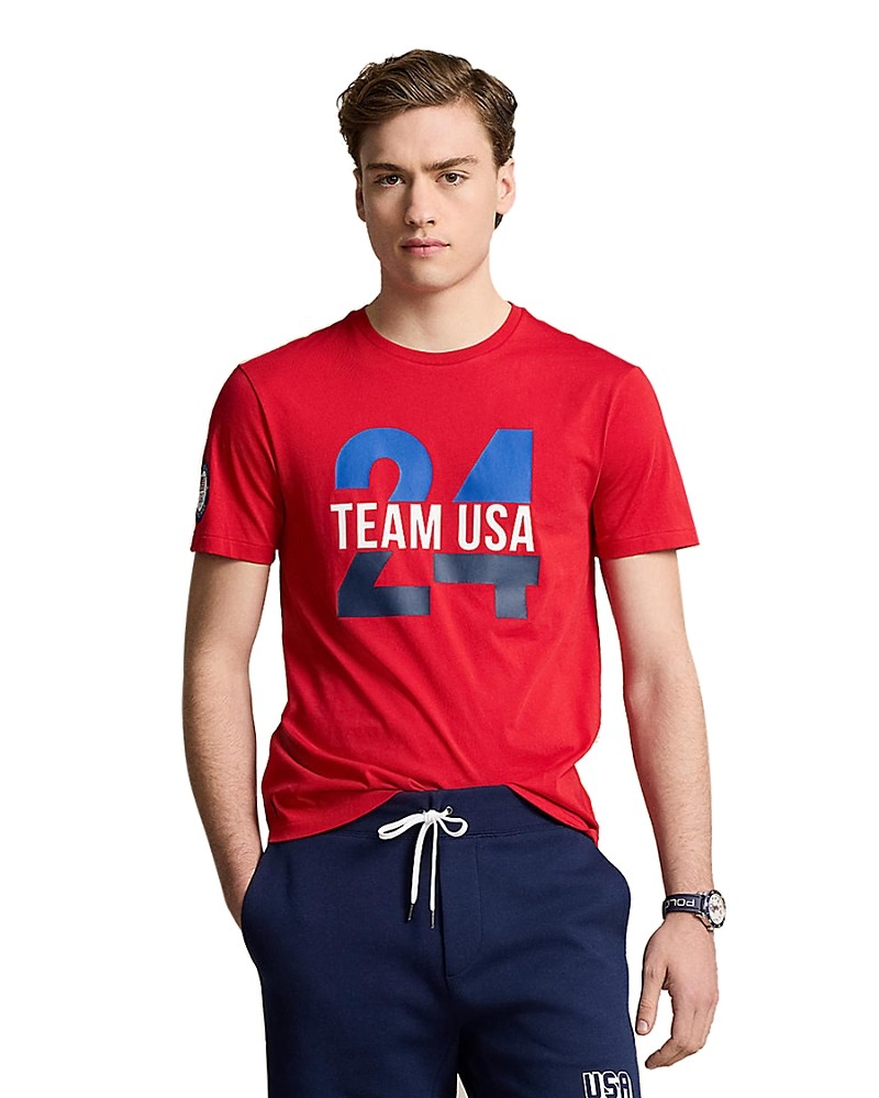 Polo Ralph Lauren Mens Regular fit Short Sleeve Team USA T-Shirt Shirt Large Red