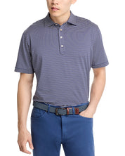Peter Millar Mens Regular fit Short Sleeve Polo Shirt XXL Blue Striped