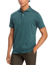 Peter Millar Mens Regular fit Short Sleeve Polo Shirt XXL Green Striped