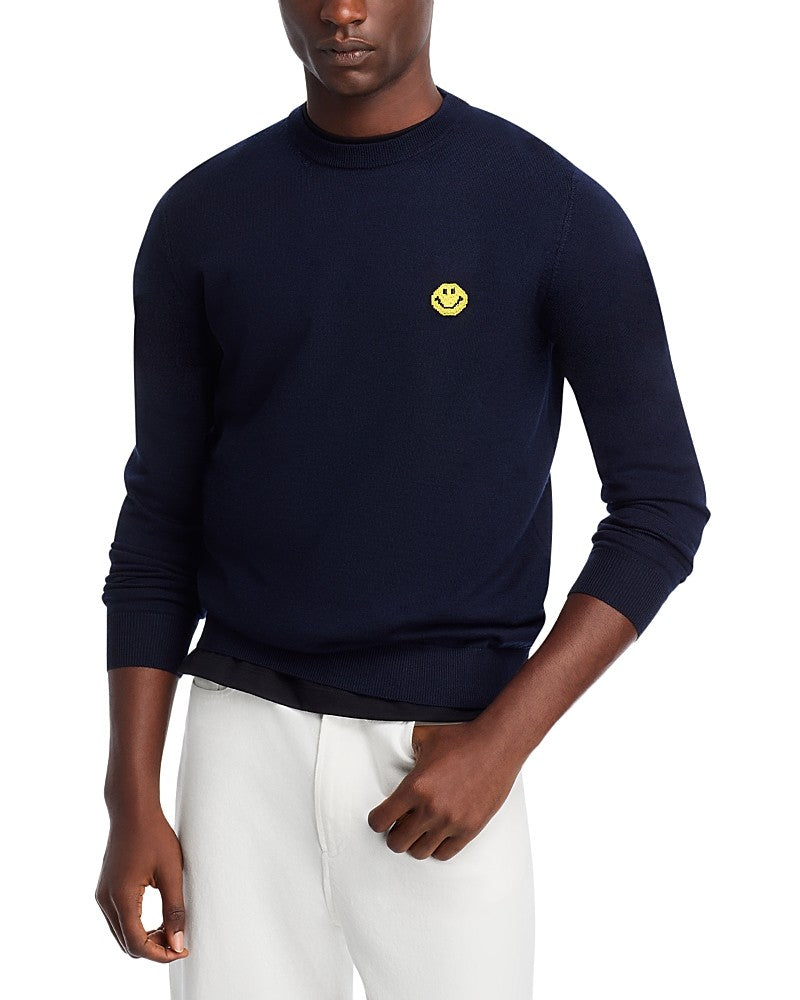Joshua Sanders Mens Regular fit Long Sleeve Crewneck Sweater XS Crew Neck Blue