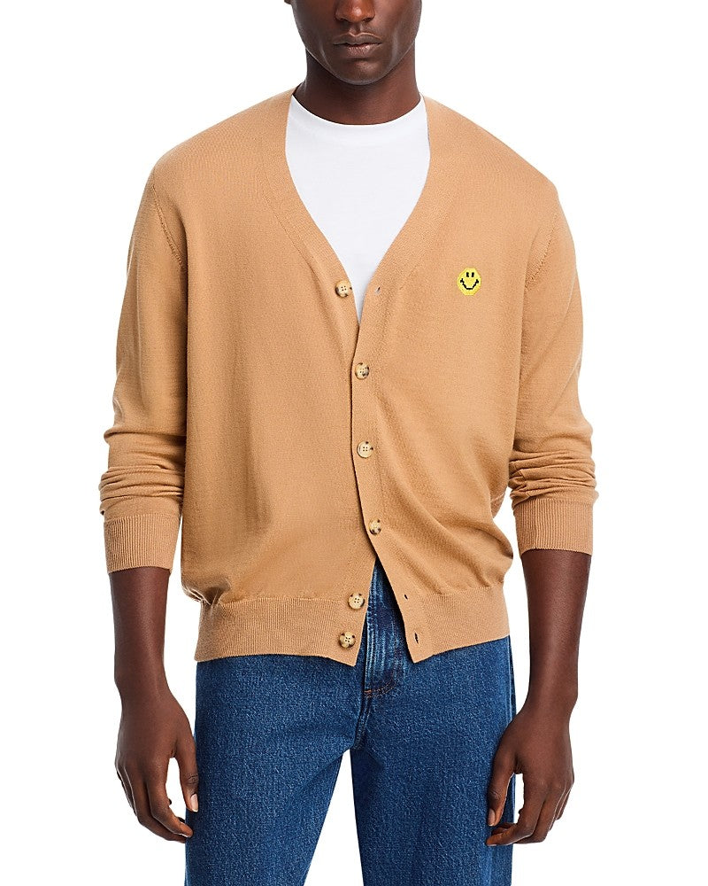 Joshua Sanders Mens Regular fit Long Sleeve Cardigan Sweater XL Brown Solid
