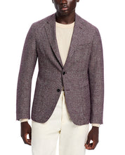 HUGO BOSS Hanry Melange Solid Unstructured Slim Fit Casual Sport Coat 46R Purple
