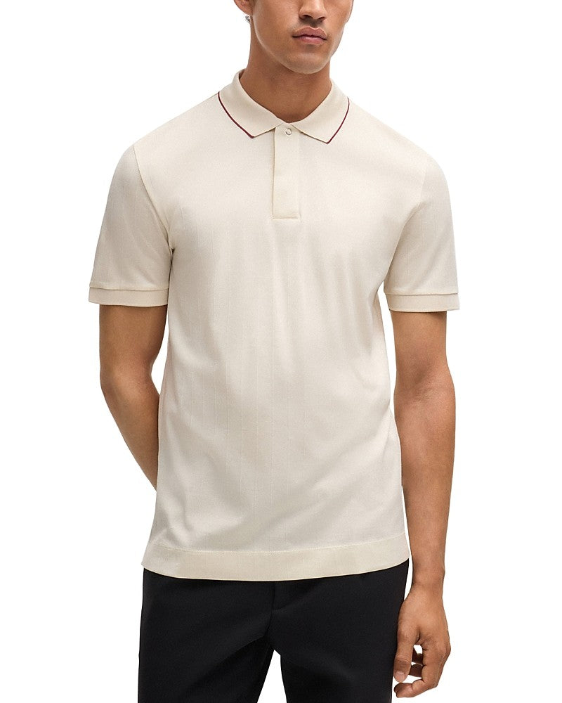 Hugo Boss Mens Regular Fit Short Sleeve Polo Shirt Large White