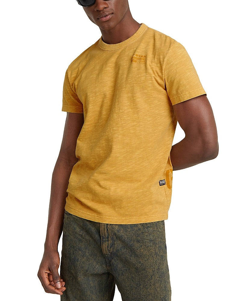 G-Star Raw Mens Regular fit Short Sleeve T-Shirt Shirt Medium Yellow Solid