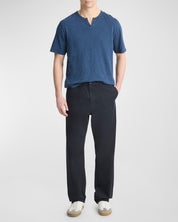 Vince Mens Modern fit Casual Pants Large Blue Solid