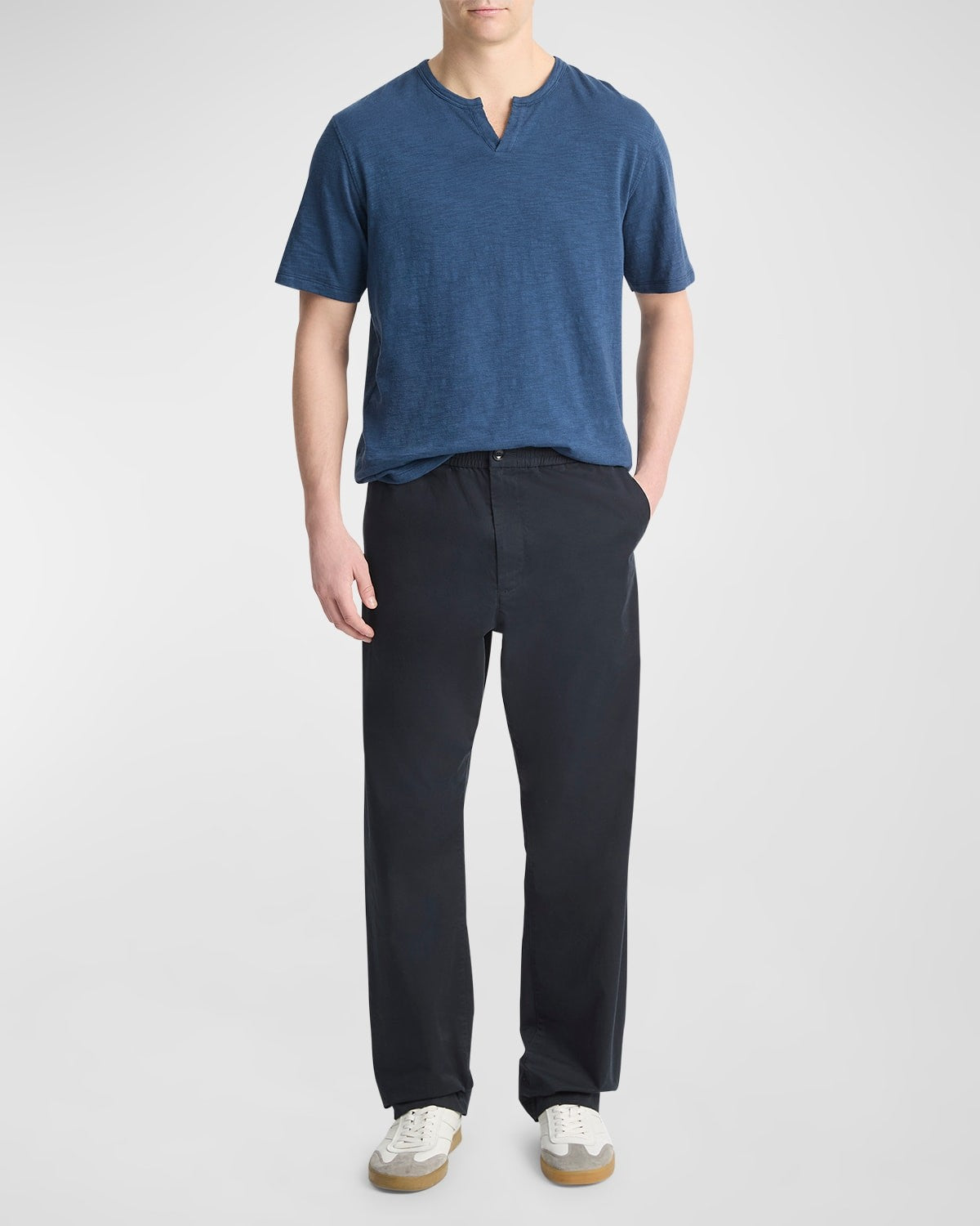 Vince Men's Cotton Blend Louie Beach Pants Blue XXL