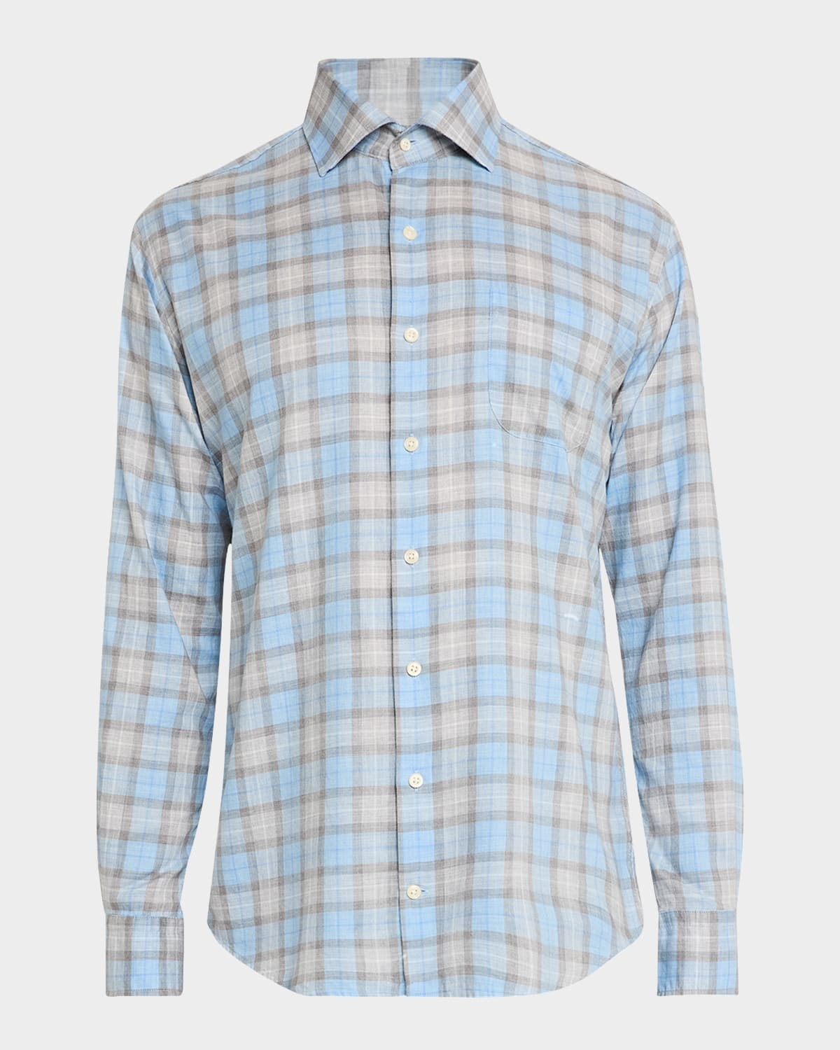 Peter Millar Mens Langley Summer Soft Cotton Sport Button Shirt Small Blue